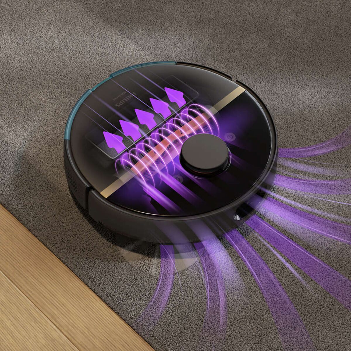 Philips HomeRun 7000 Series Aqua Vacuum and Mop Robot Black XU7100/01